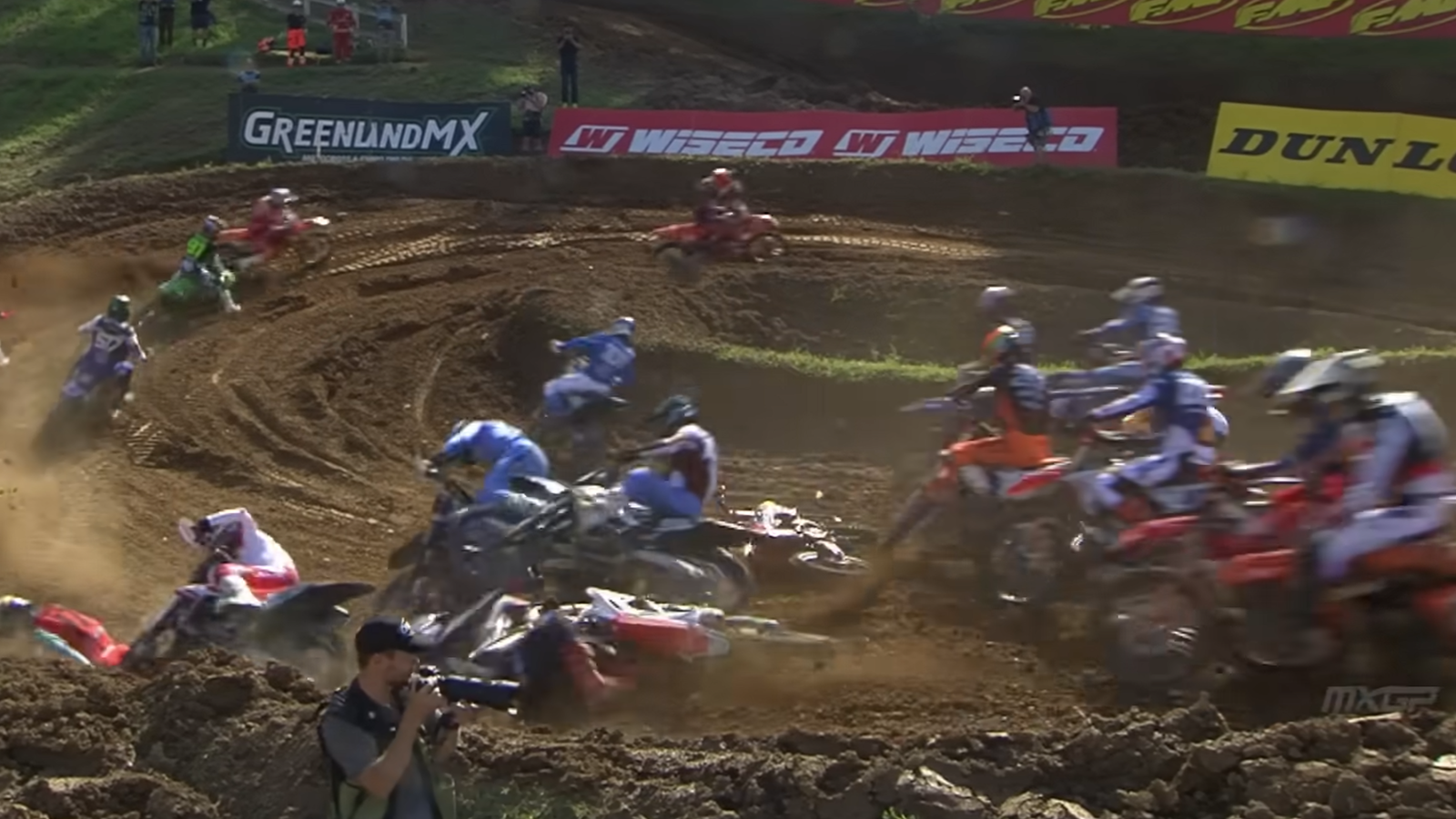First turn crash, 2024 MXGP of Italy. - YouTube/MXGP